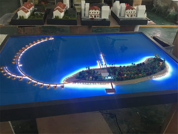 Master Resort Villa 3D Model Plastik ABS / Bahan Akrilik Skala 1/500